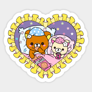 Relax Lazy Bears Sticker